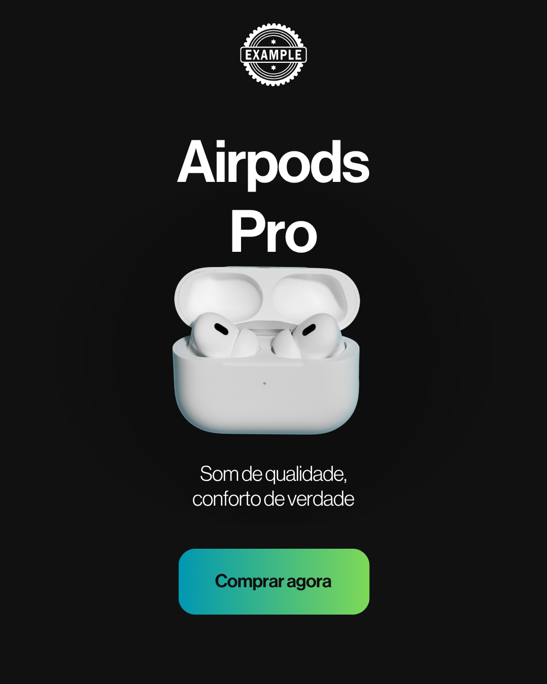 Exemplo de post pronto